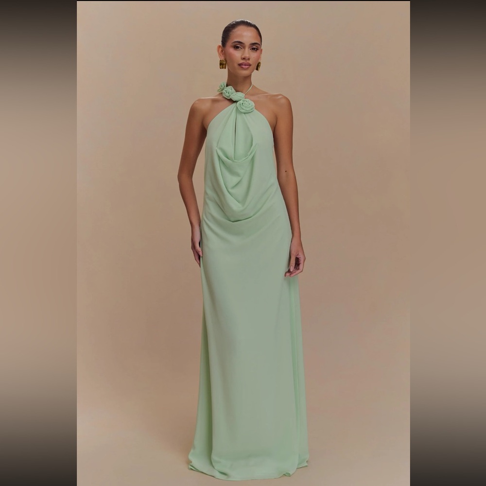 MESHKI Rosalia Cowl Neck Maxi Dress -
Sage